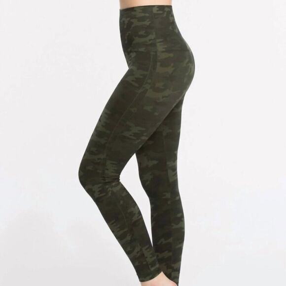 SPANX LEGGINGS CAMOUFLAGE TUMMY CONTROL HIGH WAIST LOOK AT ME NOW  SIZE X-LARGE - Picture 13 of 13
